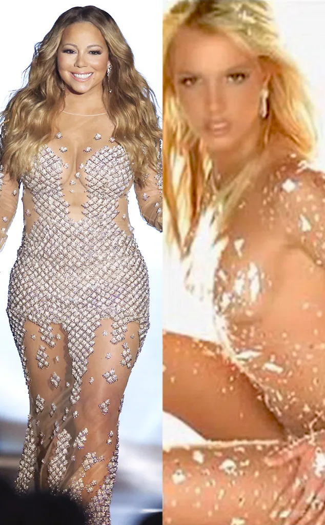 Kostum 'berani' milik sang diva dibandingkan dengan Britney Spears @eonline