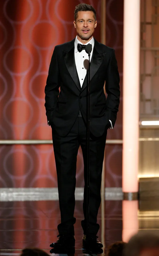 Brad Pitt terlihat lebih kurus di Golden Globe 2017 © NBC
