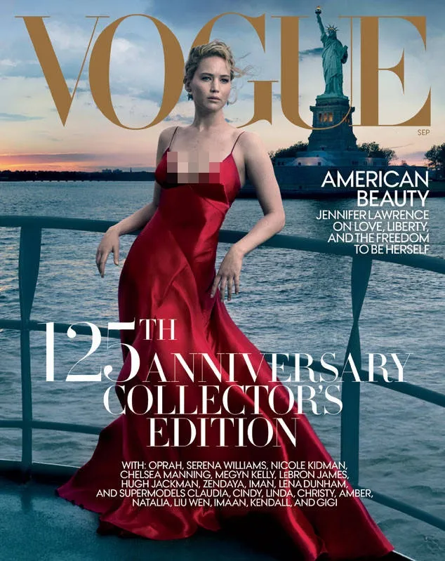 Jennifer Lawrence tampil cantik di cover Vogue © Vogue