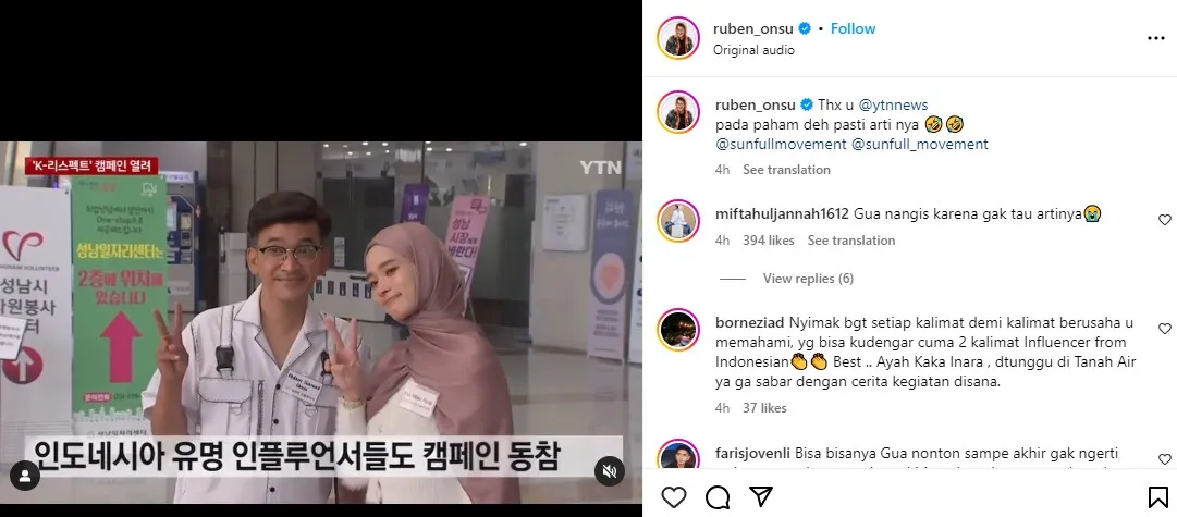 Potret Ruben Onsu Bertemu Walikota Seongnam, Korea Selatan (Credit: Instagram/ruben_onsu)