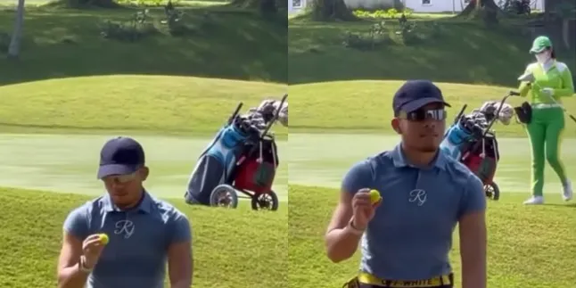 Saaih Halilintar Main Golf (Credit: Instagram/rumpi_gosip)