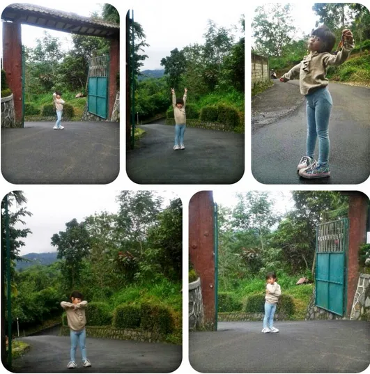 Gaya Safeea saat lari-lari sore @ Path/Mulan Jameela