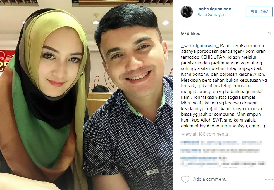 Curhatan Sahrul Gunawan © Instagram.com.sahrulgunawan