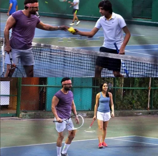 Saif kompak olahraga bareng anak-anaknya ©instagram/ranya.bollywood