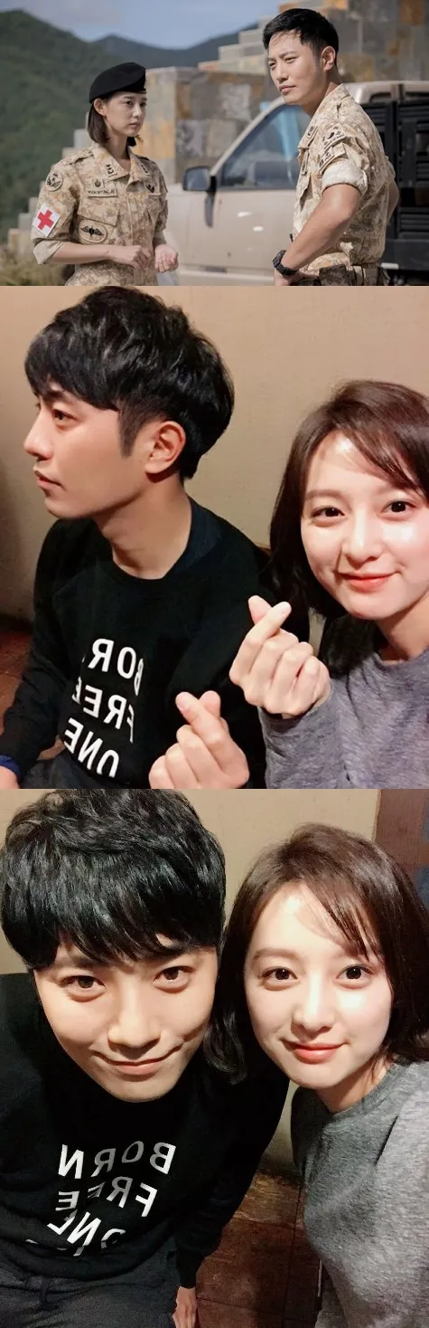 Couple Descendants of the Sun, Kim Ji Won dan Jin Goo. © istimewa