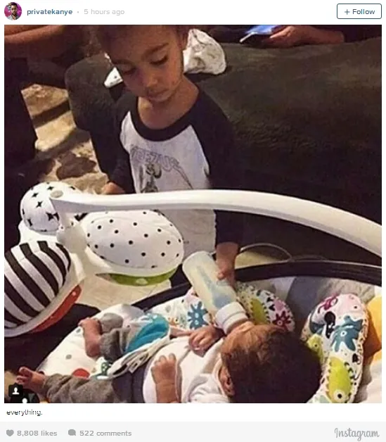 Benarkah ini Saint West? ©instagram/privatekanye