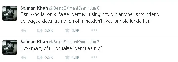 Ini dia protes yang dilontarkan Salman Khan pada para penipu @twitter.com/BeingSalmanKhan