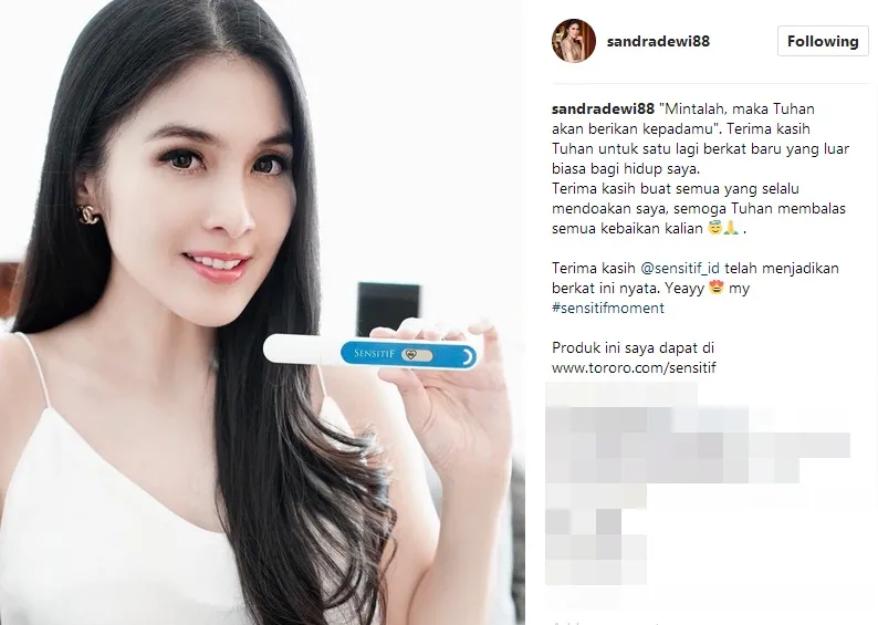Sandra Dewi hamil anak pertama ©instagram/sandradewi