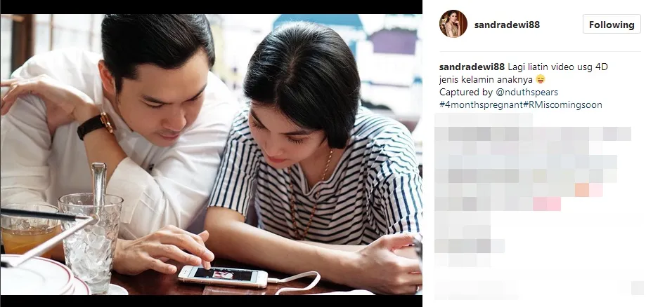 Sandra kini tengah mengandung empat bulan ©instagram/sandradewi88