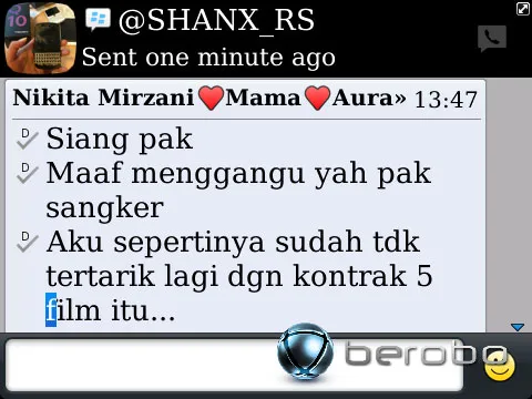 Screencaps pengunduran diri Nikita Mirzani. ©aal