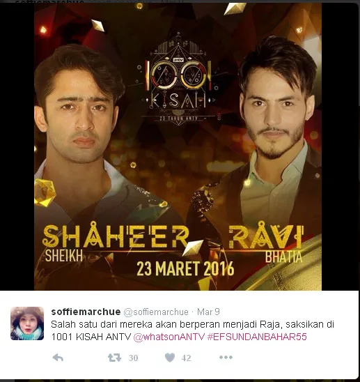 Mana nih di antara Shaheer dan Ravi yang bakal jadi Raja? © Twitter.com/soffiemarchue