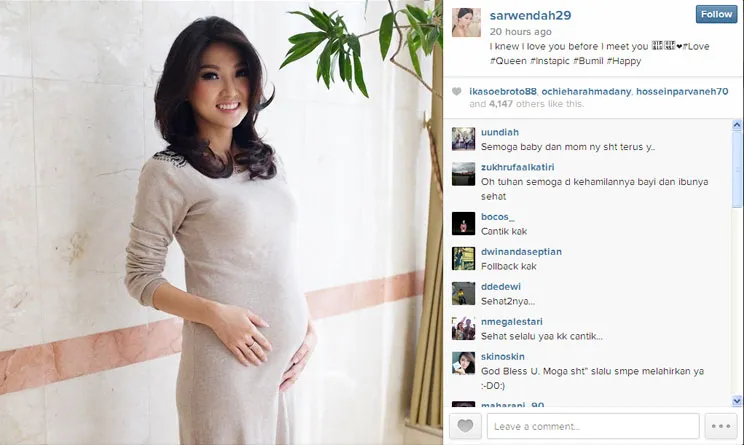 Sarwendah Tan tampak cantik di kehamilannya © Instagram/sarwendah29