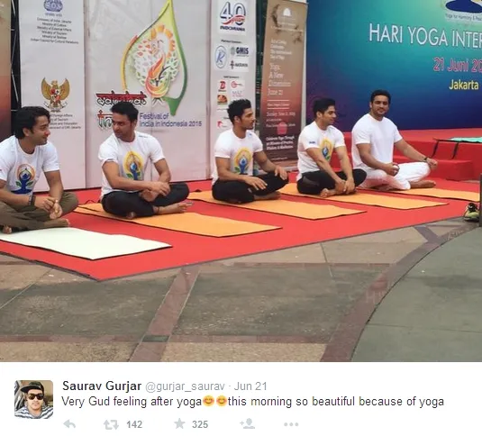 Saurav Gurjar akhirnya muncul di tengah fans Indonesia. @twitter/gurjar_saurav