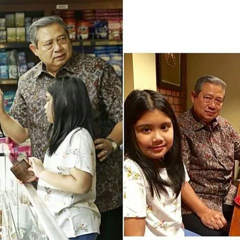 Sby sangat sayang pada cucu pertamanya, Aira © Instagram/sby.yudhoyono