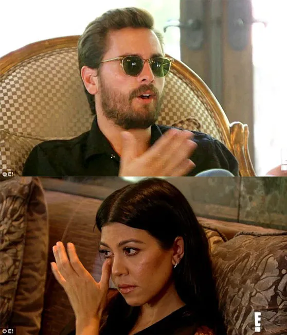 Scott Disick dan Kourtney Kardashian dipertemukan © E! Online