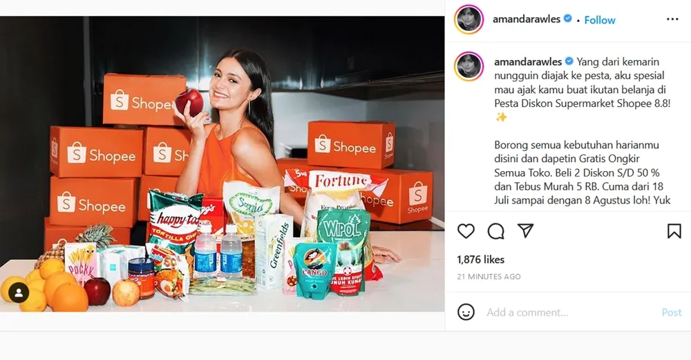 (c) Instagram/amandarawles