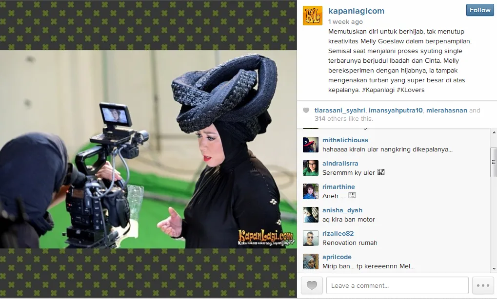 Hijab Melly mendapat banyak komentar. @KapanLagi.com®