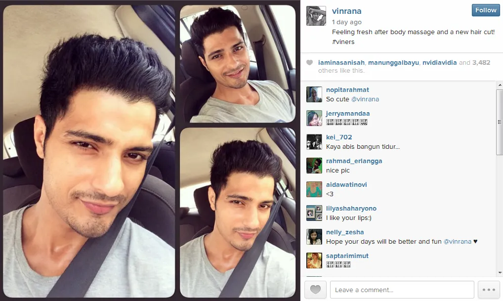 Vin Rana gantengan berambut panjang atau pendek seperti ini? @instagram.com/vinrana