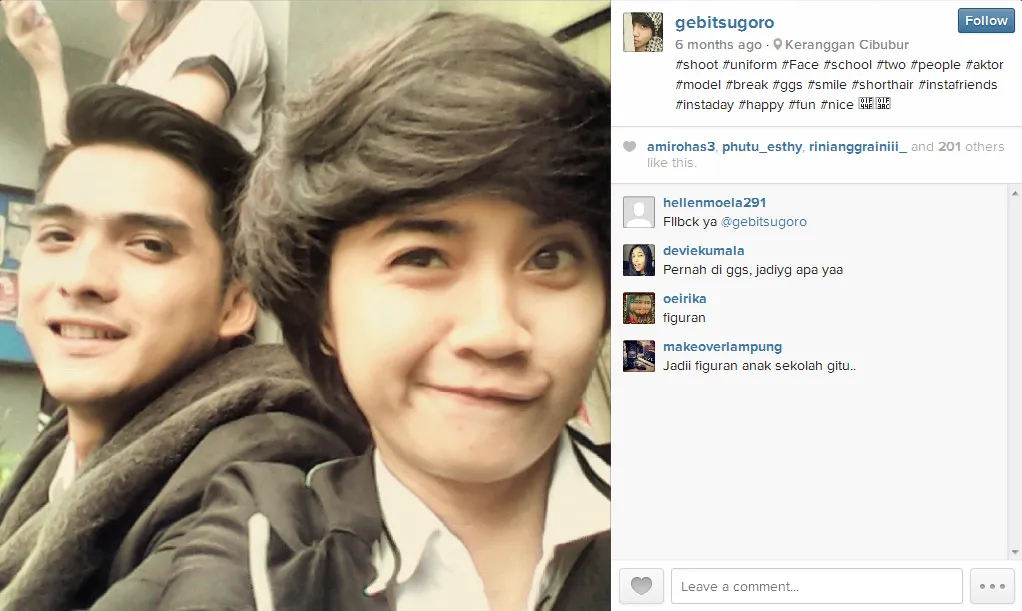 Gebit pernah main di 'Ganteng-Ganteng Serigala'. @instagram.com/gebitsugoro