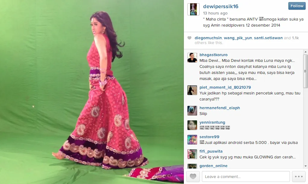 Dewi Perssik bakal ramaikan 'Mahacinta' ANTV. @instagram.com/dewiperssik16