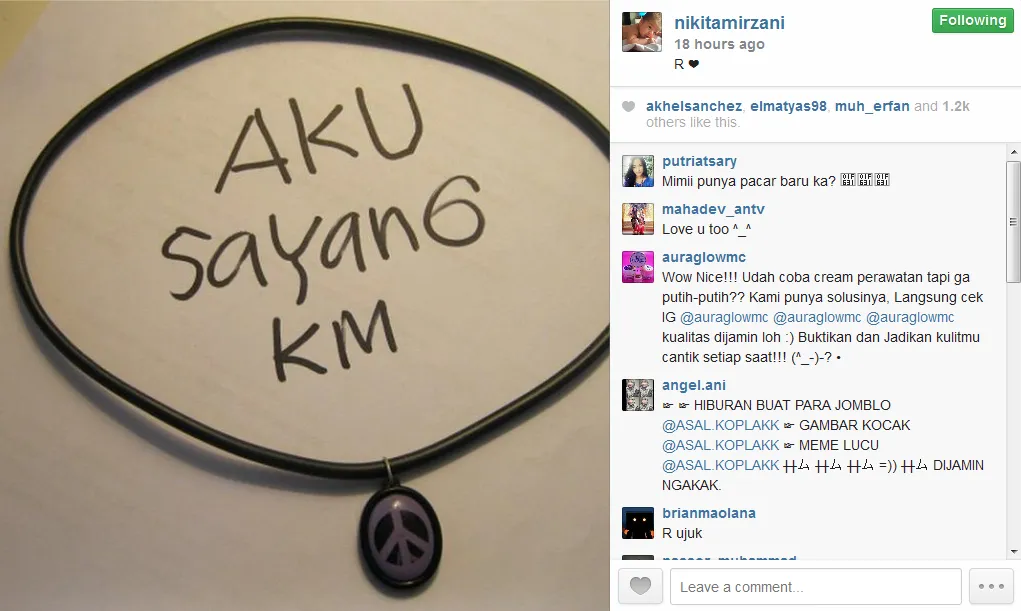 Nikita Mirzani punya pacar baru, atau rujuk? @instagram.com/nikitamirzani