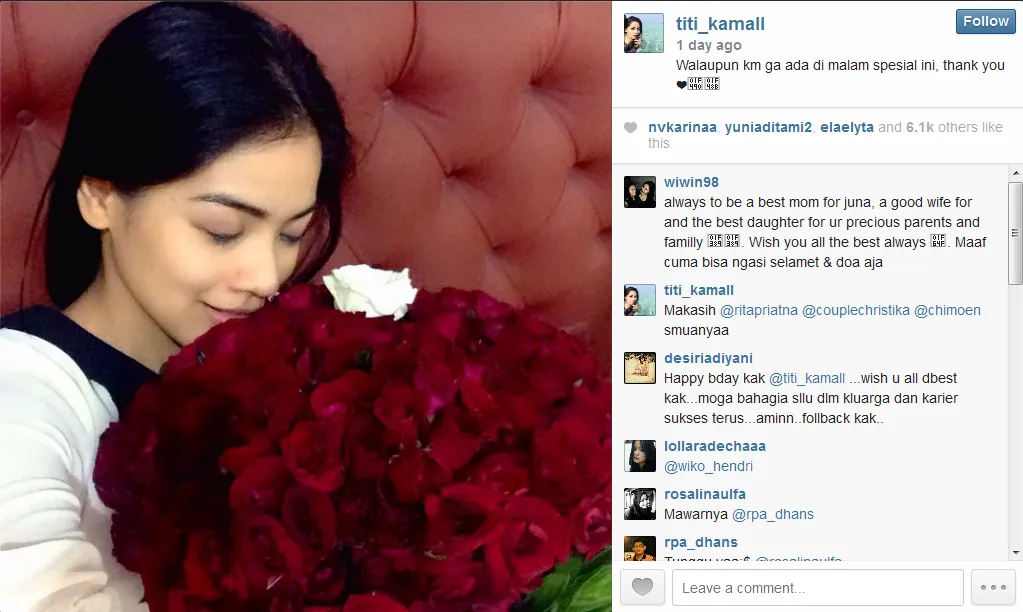 Selamat ulang tahun Titi! @instagram.com/titi_kamall