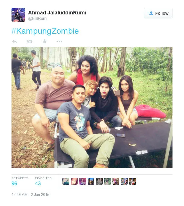 El di lokasi syuting. Pilih kerja daripada rayakan tahun baru. @twitter.com/el8rumi