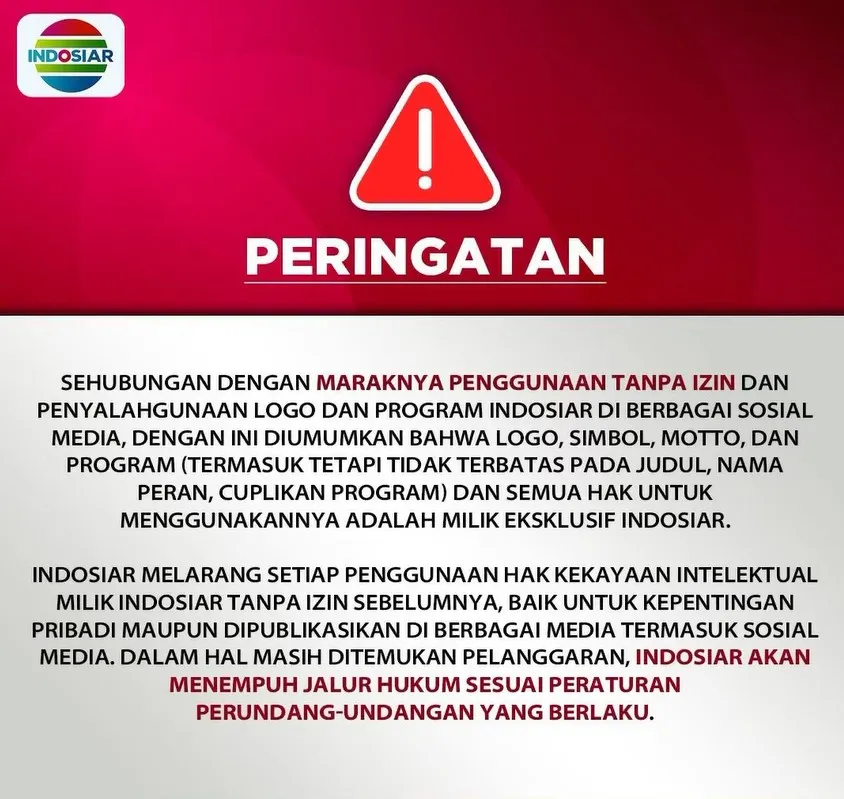 Peringatan dari Indosiar