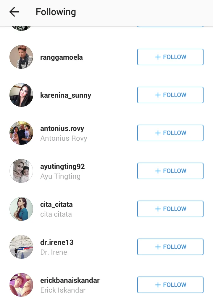 Bukti screenshot Ayu Ting Ting di-follow Jedar/©instagram.com/inijedar