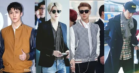 Fashion ala Sehun © Istimewa