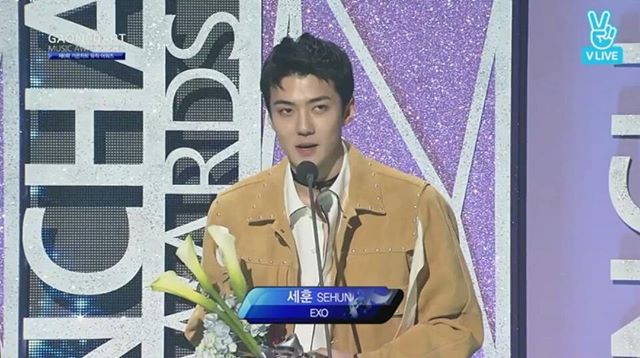 Sehun jadi yang terfavorit di Gaon Music Awards 2017 © Istimewa