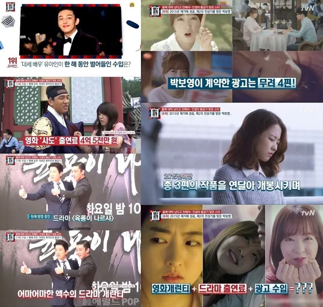 Yoo Ah In dan Park Bo Young mendapatkan gaji tinggi selama tahun 2015. © soompi.com