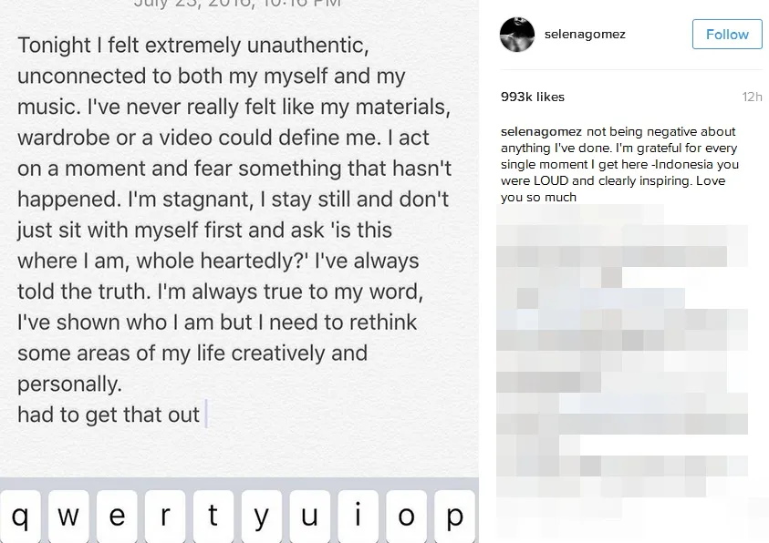 Selena Gomez ingin berpikir ulang soal karirnya? ©instagram/selenagomez