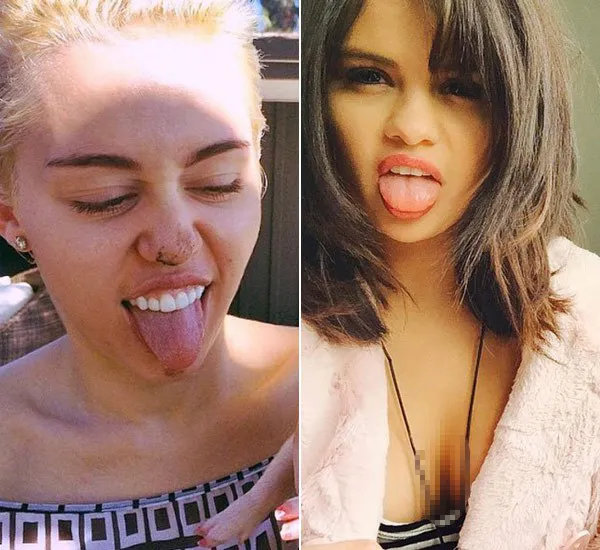 Perang foto Miley Cyrus vs Selena Gomez © Instagram