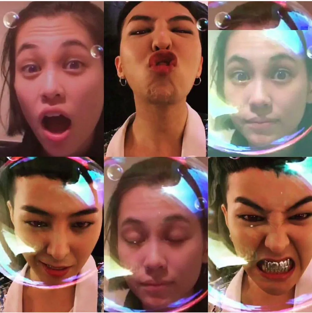 G-Dragon dan Kiko Mizuhara kompakan unggah video dengan gelembung sabun. © soompi.com
