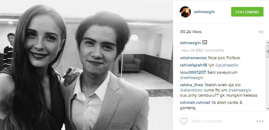 Selin susah move on dari Aliando Syarief. ©instagram/selnsezgin