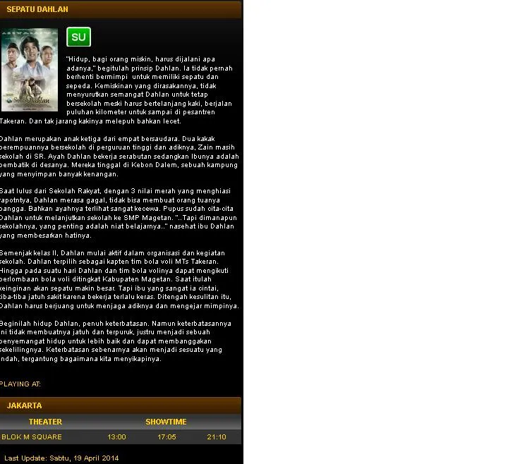 Screenshot dari 21Cineplex.com