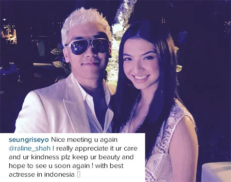 Foto bareng Seungri Big Bang dan Raline Shah pasca liburan di Bali. ©Instagram/Seungriseo