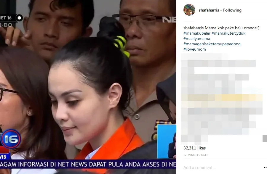 Shafa sebut Jennifer sebagai mama @instagram/shafaharris