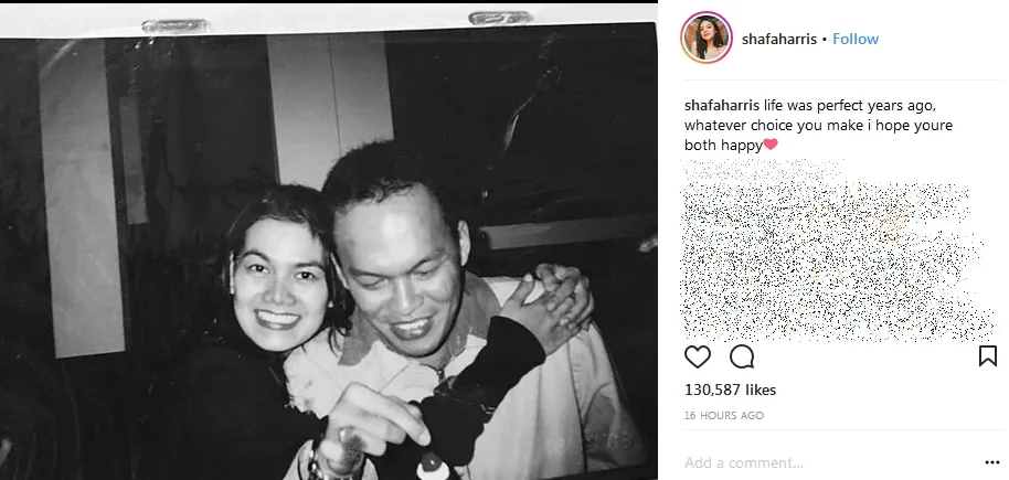 Shafa kenang kemesraan Sarita dan Harris ©instagram/shafaharris