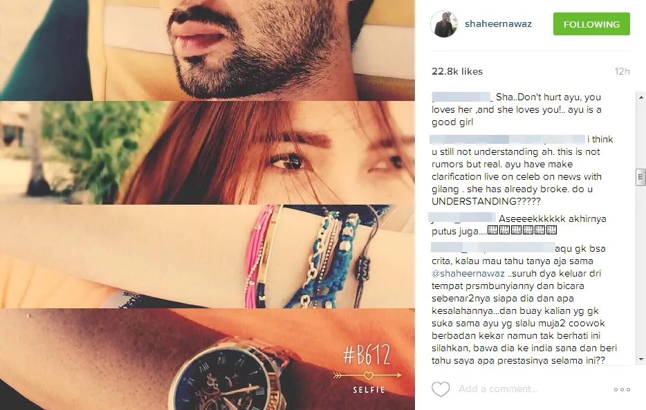 Unggah foto ini, Shaheer malah dihujat netizen. ©instagram/shaheernawaz