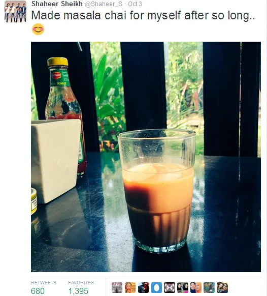 Shaheer bisa senyum lagi karena minuman ini. ©Twitter/Shaheer_s