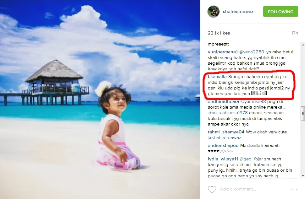 Shaheer Sheikh disebut kena jampi-jampi dari Ayu Ting Ting. @instagram/shaheernawaz