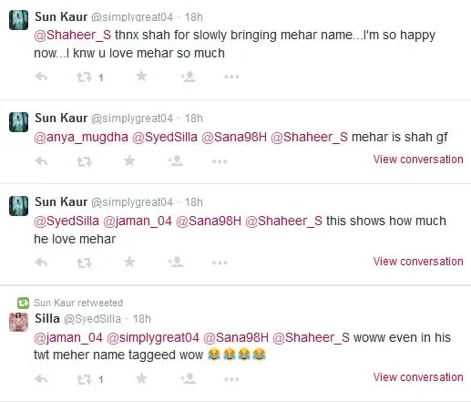 Shaheer Sheikh dijodohkan dengan Mehar? @twitter/shaheer_s