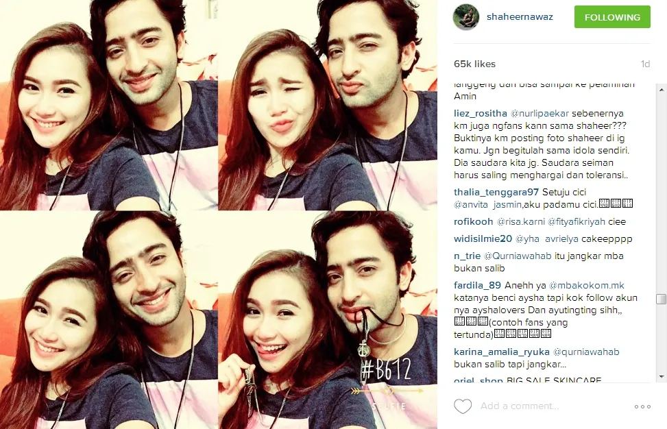 Shaheer dan Ayu dihujat netizen karena foto ini. @instagram/shaheernawaz