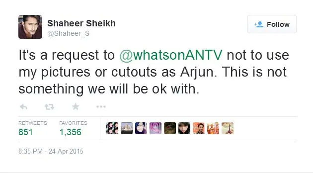 Shaheer pun protes soal hal itu ke ANTV. @twitter/shaheer_s