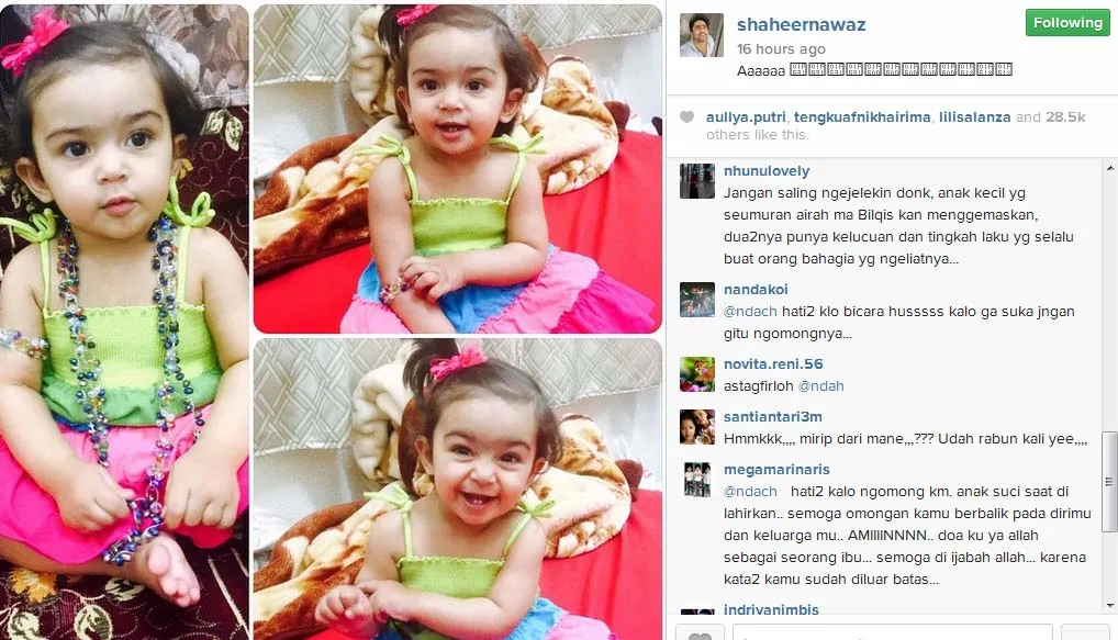 Instagram Shaheer Sheikh penuh dengan caci maki. @instagram/shaheernawaz