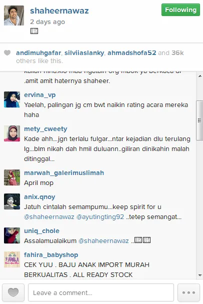 Hubungan Shaheer dan Ayu hanya settingan belaka? @instagram/shaheernawaz