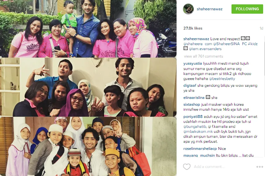 Balita yang digendong Shaheer, sempat dikira Bilqis. @instagram/shaheernawaz