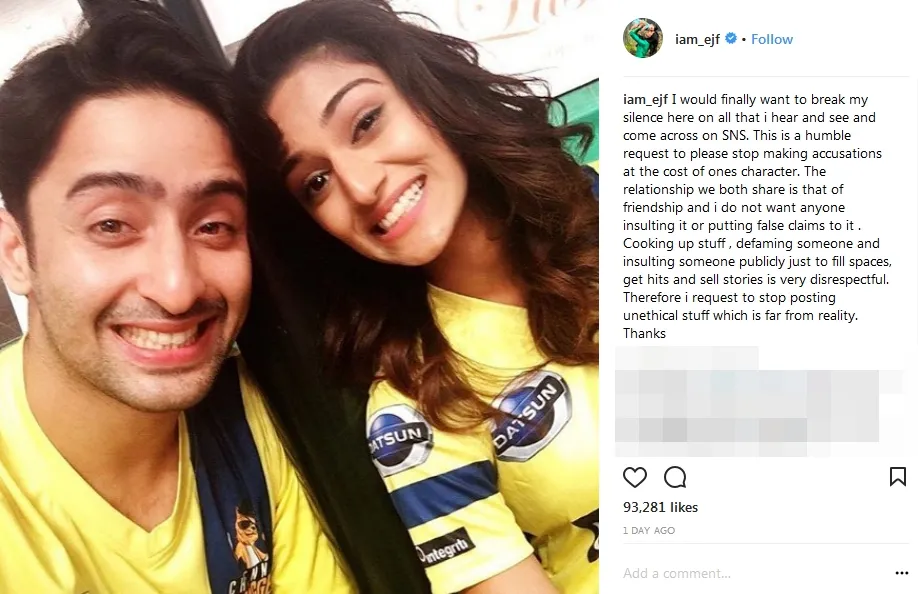 Erica tegaskan hubungannya dengan Shaheer Sheikh hanya sebatas teman @instagram/iam_ejf